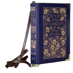 Featuring the original 1911 blue book cover of Jane Austen's Sense and Sensibility. Hugh Thompson's original design features gold flowers. Sense And Sensibility Book, Sense And Sensibility, Book Purse, Book Pouch, Classic Quotes, Well Read, Book Tote Bag, Book Bags, Literary Gifts