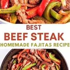 the best beef steak homemade fajitas recipe