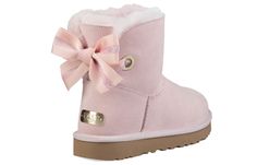 UGG Customizable Bailey Bow Mini Boot 1100212W-SLPN Ugg Mini Bailey Bow, Cute Uggs, Pink Ugg Boots, Ugg Mini Bailey, Mini Baileys, Pink Uggs, Pretty Shoes Sneakers, Custom Bling, Bow Boots