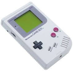 an old style gameboy is shown on a white background