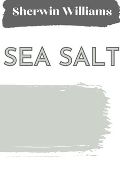 sherylin williams sea salt paint swatches on white background with text that reads sherylin williams sea salt