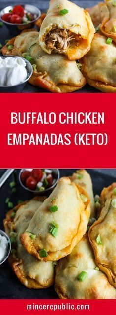 buffalo chicken empanadas keto on a plate