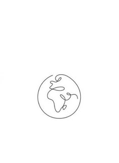 a drawing of the earth in a circle with an apple on it's side