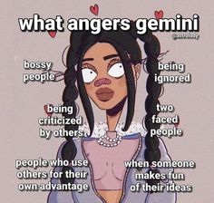 an image of a cartoon character with the words what anger's gemini