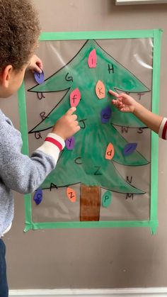 Sticky Wall, Letter Matching, Preschool, Christmas Tree, Wall, Christmas, Pre School