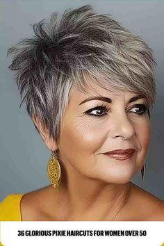 Ageless Pixie Cut with Elegance for a Woman Aged 50 Short Spiky Haircuts, Short Spiked Hair, Hairstyle Tips, Short Sassy Haircuts, Funky Short Hair, Short Spiky Hairstyles, Short Silver Hair, Spiky Hair, Short Hair Pixie Cuts