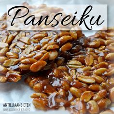 some kind of food that is on top of a white paper bag with the words panseiku