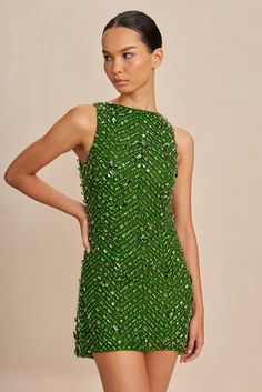 KARLEEN DRESS - EMERALD – CULT GAIA Flamboyant Gamine, Mode Hippie, Green Dresses, Cult Gaia, Soft Natural, Fancy Dresses, Dress Codes, Party Dresses, Pretty Dresses