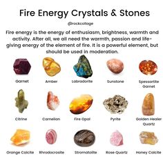 15 crystals for fire energy Fire Element Crystals, Fire Crystals, Elemental Witch, Herb Magick, Crystal Knowledge, Eh Poems, Wheel Garden, Rock Collage, Crystal Shops