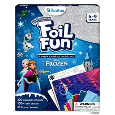 the foil fun frozen game is on display