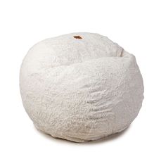 a white bean bag chair on a white background