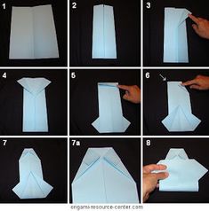 step by step instructions on how to make a shirt and tie from an origami