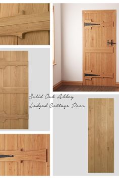 several pictures of different types of wooden doors