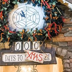 a sign that says days to christmas on it