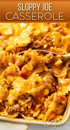 sloppy joe casserole with bowtie pasta Leftover Manwich Ideas, Recipes With Manwich Sauce, Manwich Recipes, Dinner Ideas Ground Beef, Ground Beef And Noodles, Quesarito Recipe, Hamburger Ideas, Xmas Foods, Carrot Casserole