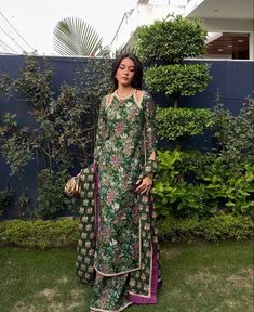 Green Pakistani Suit, Pakistani Dresses Casual, Sleeves Designs For Dresses