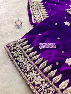 Simple Zardozi Work Blouses, Jardosi Maggam Work Blouse Designs, Jardoshi Work Design Blouse, Jardoshi Work Design, Zardosi Embroidery Blouse, Maggam Work Designs, Zardosi Work, Traditional Blouse Designs, Blouse Design Images