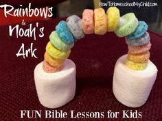 rainbows and moad's ark fun bible lessons for kids - how to teach