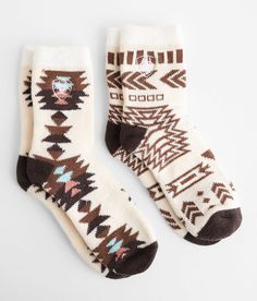 Ariat 2 Pack Cozy Aloe Socks - Brown/Cream , Women's Desertsand Shop more: Super Soft Printed crew socks Double layer with Aloe Vera treated inner layer for skin wellness Comfortable flat toe seams Fits sizes 6-10. 43% Nylon 42% Acrylic 14% Polyester 1% Elastane. Machine wash cold with like colors. Do not bleach. Tumble dry low. Apparel & Accessories Western Things For Women, Country Wishlist Ideas, Western Gifts Women, Western Gift Ideas For Women, Womens Socks Fashion, Western Socks, Aloe Socks, Cowgirl Closet, Women Socks Fashion