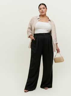 Mason Pant Es - Long | Reformation Mason Pant, Wide Leg Pants Outfit, 2023 Fashion Trends, Look Plus Size, Spring Capsule Wardrobe, 2023 Fashion, Professional Outfits, Business Casual Outfits, High Waisted Trousers