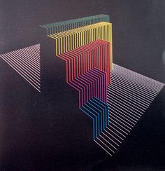 a book cover with an image of three different colored lines in the same color scheme