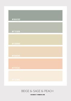 the color palette for bece and sage & peach