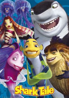 the movie poster for shark tale with characters from various countries and their names on it