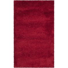 a red rug on a white background