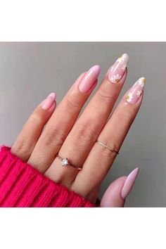 French Tip Press On Nails Medium Almond Shaped Fake Nails Pink White Flower Designs 24 Pcs Nude Acrylic Stick on Full Cover False Nails for Women JP1481 Tips Nails Ideas, Gel Tips Nails Ideas, Gel Tips Nails, Fitness Barbie, Spring French Tip Nails, Spring French Tip, Nails Pink And White, Nails Ideas Summer, Barbie Nail