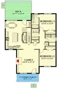 the floor plan for a two story house