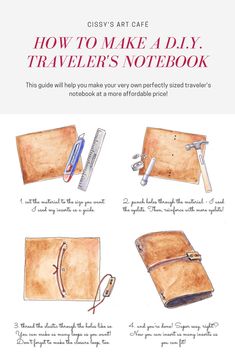 how to make a diy traveler's notebook