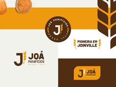 the logo for joa panificcos is shown above an image of some breads