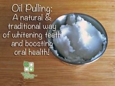 Oil pulling can help whiten teeth, fight bad breath, and even reduce harmful bacteria. Learn how it helps and how to use it here! Oil Pulling Benefits, Heal Cavities, Teeth Whitening Remedies, Wellness Mama, Coconut Oil Pulling, Oil Pulling, Natural Teeth Whitening, Natural Teeth, Diy Health