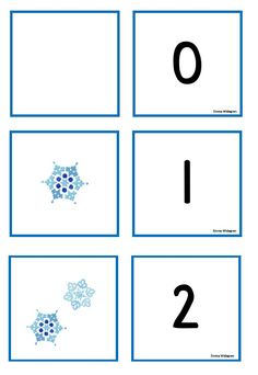 the numbers are arranged in four squares to make it look like they have snowflakes on