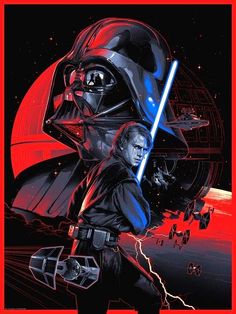 a star wars movie poster featuring darth vader