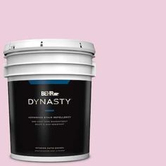 a pink paint bucket with the words dynastiy on it's side