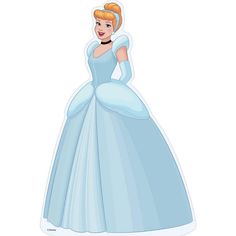 the princess from disney's cinderella movie is wearing a blue gown and tiara