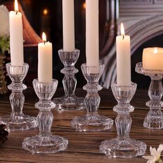 PRICES MAY VARY. 【Sturdy and Stable Candlestick Holders】: The 12pcs pillar candle holders are made of high-precision glass, which is sturdy and not easy to break. The thick glass base prevents overheating or cracking, and the weighted and widened base prevents tipping during use, ensuring your safety. In addition, softening the wax drippings with a hot rag will make it easier to clean 【Elegant Clear Candle Holder】: This candle sticks holder decor uses a polished process to make the smooth outline of the glass add a touch of sophistication. The unique flower design can be matched with any home decoration, adding a sense of fashion and elegance 【Suitable for Various Occasions】: The candlestick holders bulk is designed to hold taper candles or small pillar candles, so it can be used as a cent Crystal Candle Holders Decor, Candle Stick Holders Decor, Gold Votive Candles, Tall Candle Holder, Table Decoration Christmas, Clear Candle Holders, Vintage Glass Candle Holders, Clear Candle, Crystal Candle Holders