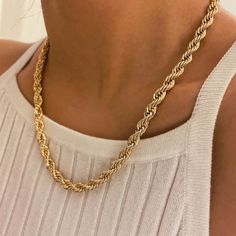 🌟18k Gold Twist Chain and Rope Chain Necklaces, Stainless Steel Rope Chain Necklace, Jewelry Gift for Her or Him, Necklaces for Women and Men🌟 🌟Enhance your style with the elegance of the 18k Gold Twist Chain and Rope Chain Necklaces - a set of versatile and timeless accessories suitable for both her and him. Crafted with precision from stainless steel and plated in luxurious 18k gold, these necklaces make a perfect jewelry gift. 🌟The twist chain and rope chain designs add a touch of sophistication and versatility, making them suitable for various occasions. Worn alone or layered, these Necklaces for Women and Men are symbols of enduring style and timeless beauty. Surprise your loved one with the 18k Gold Twist Chain and Rope Chain Necklaces, a perfect blend of versatility and luxury t Rope Chain Necklace, Chain Necklaces, Timeless Accessories, Necklaces For Women, Rope Chain, Necklace Jewelry, Long Necklace, Jewelry Gift, Timeless Beauty