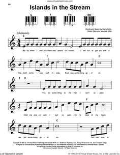 island in the stream sheet music