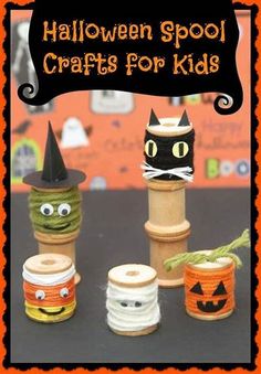 halloween spool crafts for kids