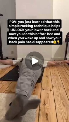 James Moore on Instagram: "This technique works by: 1️⃣ Gentle Spinal Mobilization:
The rocking motion introduces gentle movement to the lumbar spine, encouraging small, controlled rotations. This can help improve the mobility of the spinal joints and release stiffness.
2️⃣ Stretching and Lengthening:
As the lower body rocks, it stretches the muscles and connective tissues in the lower back, hips, and surrounding areas. This includes the quadratus lumborum, erector spinae, and obliques, which are often tight in cases of low back discomfort.
3️⃣ Pelvic and Core Activation:
The rocking motion subtly engages the core and pelvic stabilizers, such as the transverse abdominis and pelvic floor muscles, which help support the spine. This activation promotes proper alignment and balance in the lowe