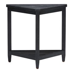 the side table is made out of black wood