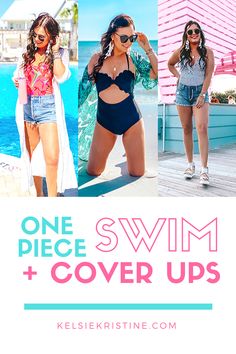 one-piece swim and cover ups for spring and summer 2021 Cover Ups For One Piece Swimsuit, One Piece Swimsuit Cover Up, Cover Ups Swimwear Beachwear, One Piece Swimsuit Outfit, Happy Tuesday Friends, Casual Outfits For Moms, Try On Haul, Swimsuits Outfits, Summer Swimwear