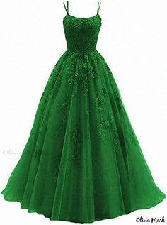 Olivia Mark - Elegant Evening Gown Shoulder Strap Dance Party Dress Prom Dresses Long Tulle, Gowns Corset, Dance Party Dress, Elegant Evening Gown, Xxxl Dress, Emerald Dresses, Backless Evening Dress, Spaghetti Strap Prom Dress, Tulle Ball Gown