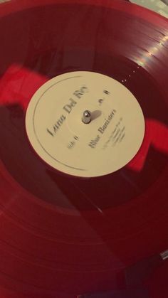 a red record with the label on it