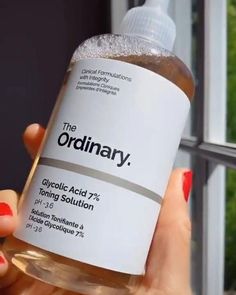 Makeup ,Accessories & Skin on Instagram: “Gylcolic Acid 7% toning solution Price 10,000frs Glycolic Acid is an alpha hydroxy acid that exfoliates the skin. This 7% toning…” Vitamin Water Bottle, Nail Design, Drink Bottles, The Ordinary