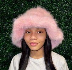 Pink fur hat Fluffy Faux Fur Hat For Cold Weather, Trendy Faux Fur Winter Hat, Trendy Winter Faux Fur Hat, Faux Fur Beanie For Cold Weather, Cold Weather Faux Fur Beanie, Trendy Winter Hats With Faux Fur Lining, Warm Faux Fur Beanie, Casual Faux Fur Beanie Hat, Casual Faux Fur Beanie