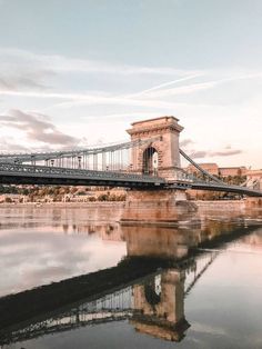 a bridge that is over some water