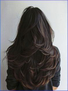 Long And Medium Layered Hair, Defined Layers Long Hair, Super Long Layered Haircuts, Dark Long Hair Layers, Long Hair With Layers Brown, Short Layered Haircuts On Long Hair, Layer Hairstyles For Long Hair, Long Layered Haircuts For Medium Hair, Full Layers Long Hair